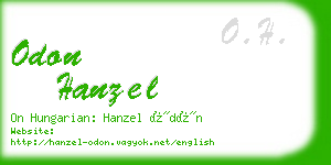 odon hanzel business card
